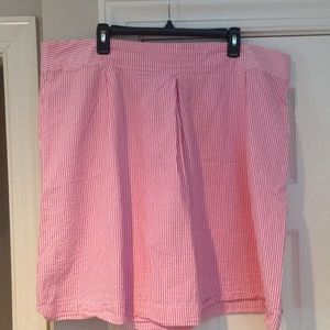 Lands End seersucker skirt